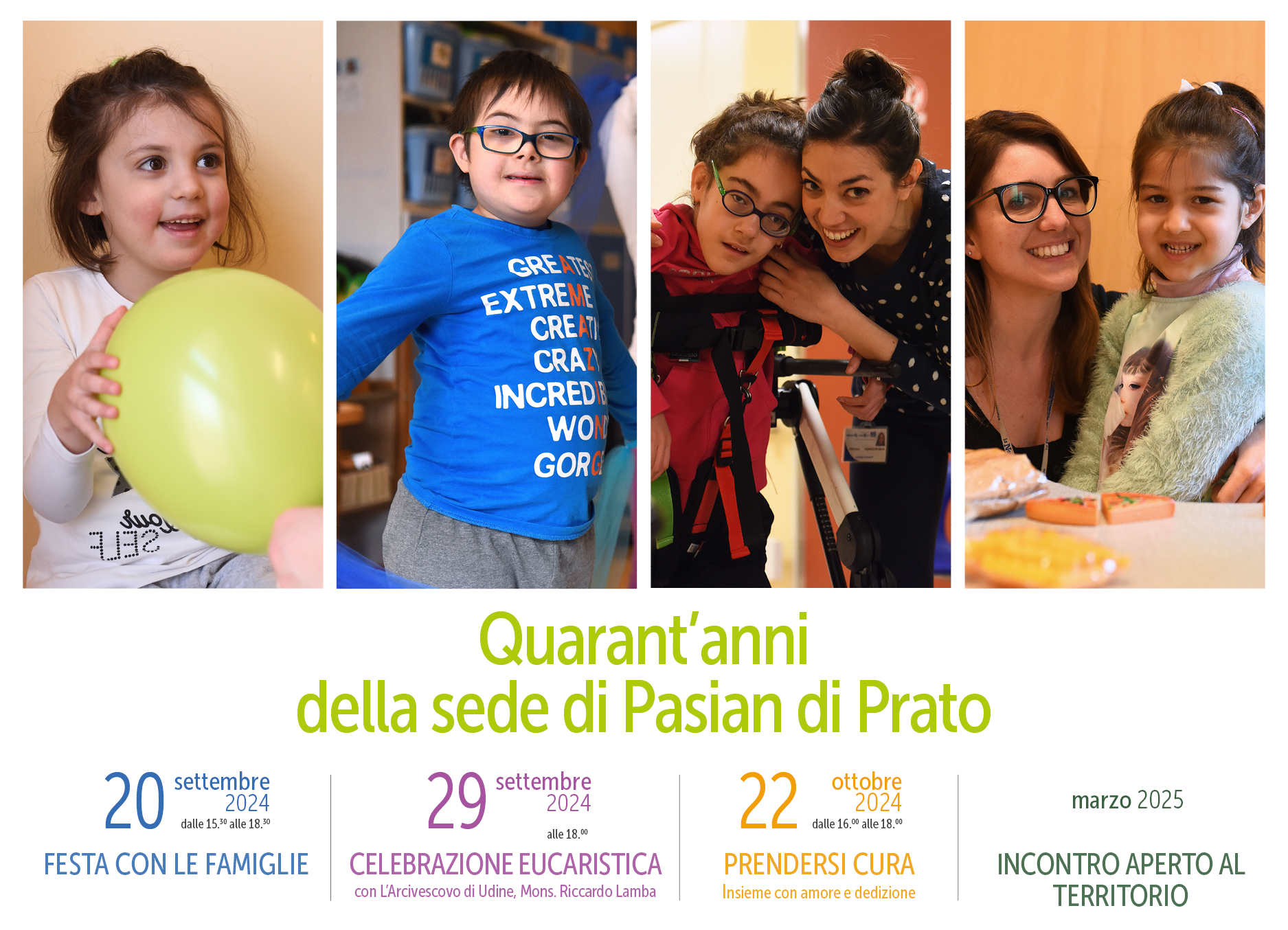 La Nostra Famiglia di Pasian di Prato compie 40 anni