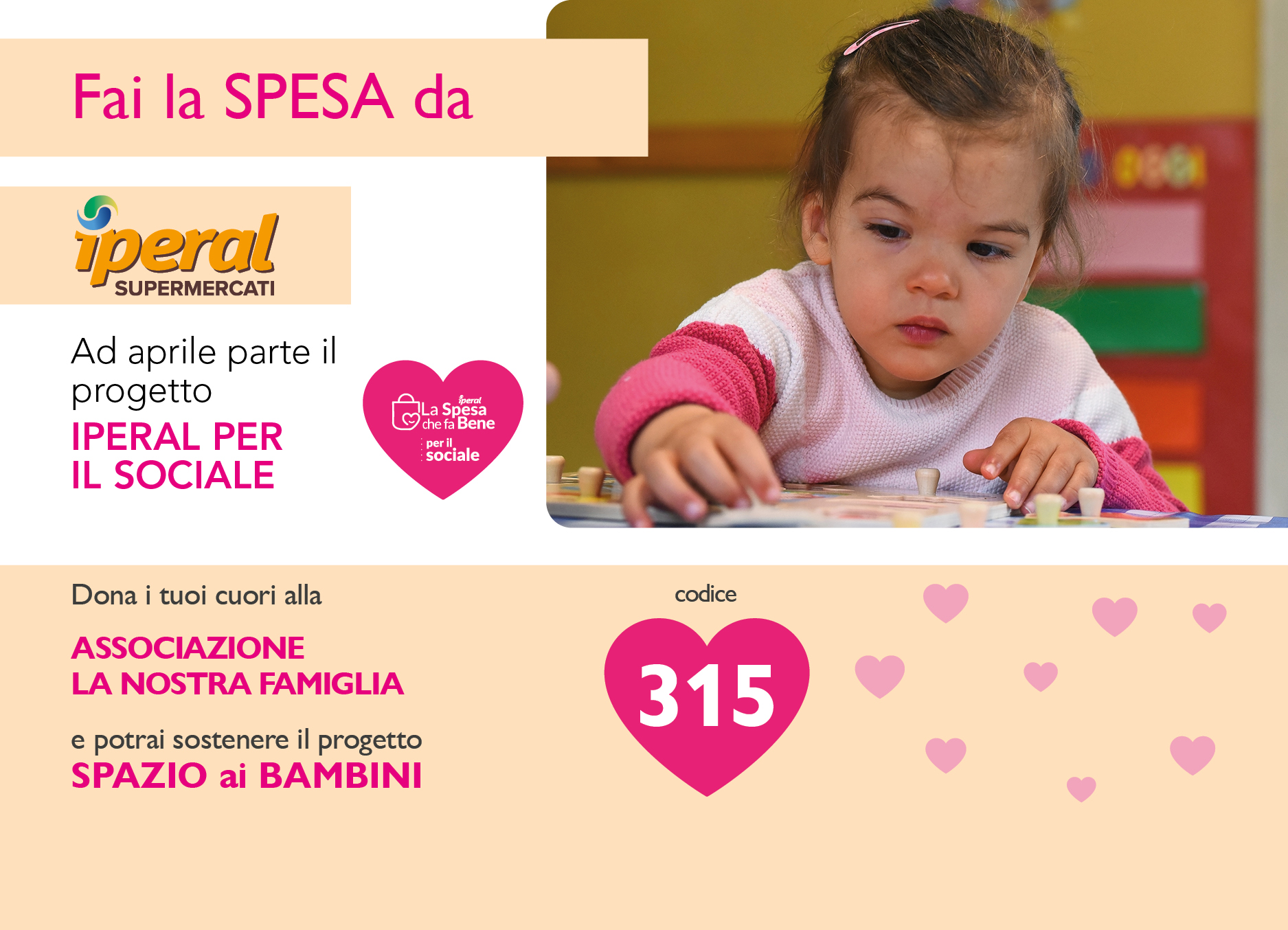 La Nostra Famiglia tra le Associazioni sostenute da Iperal con 